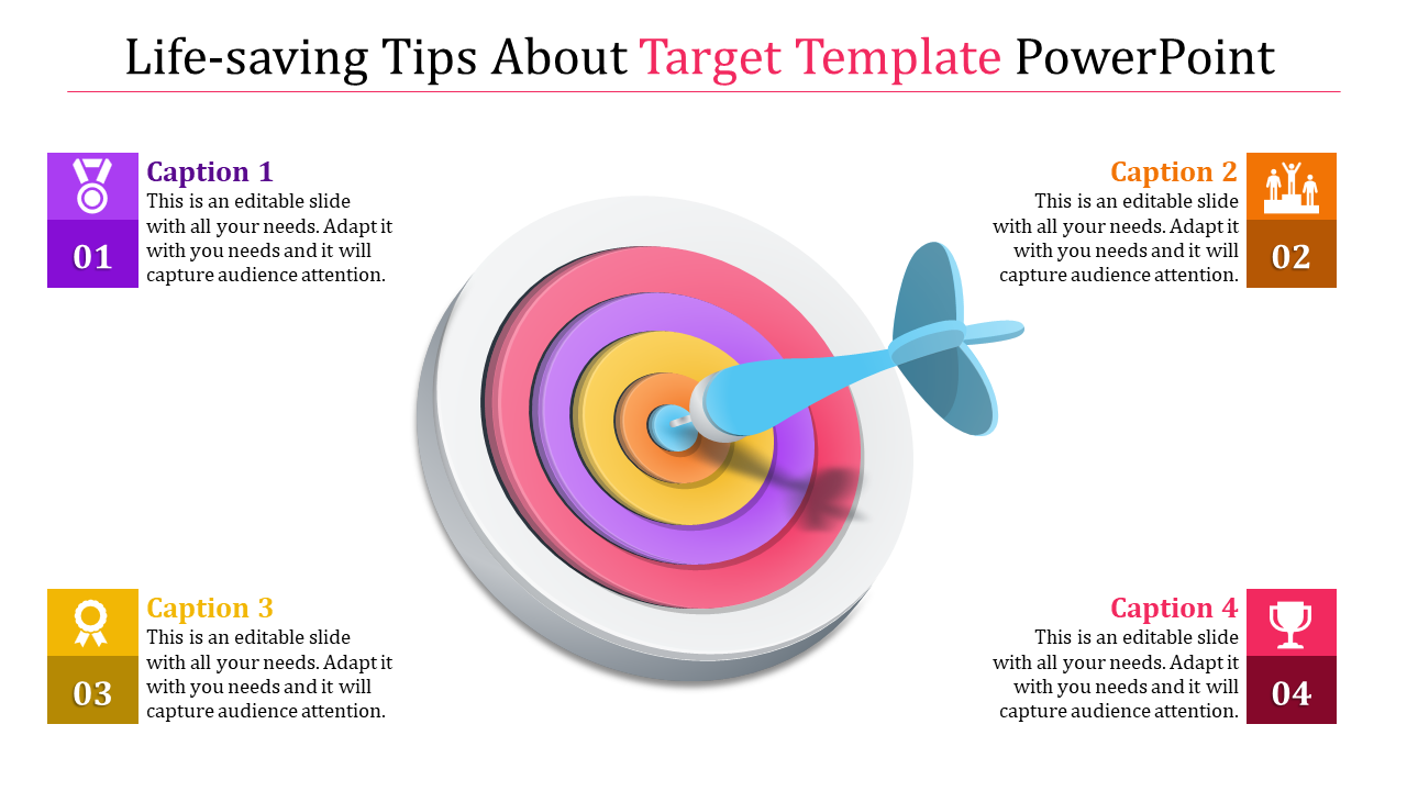 Donut Target PowerPoint Template For Presentation